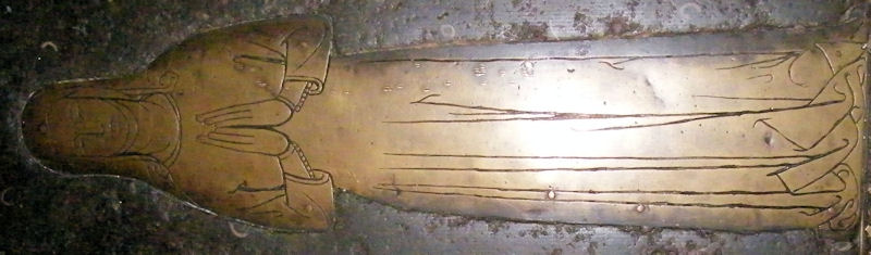 St Albans St Michael John Pecock and wife Maud 1380 lady